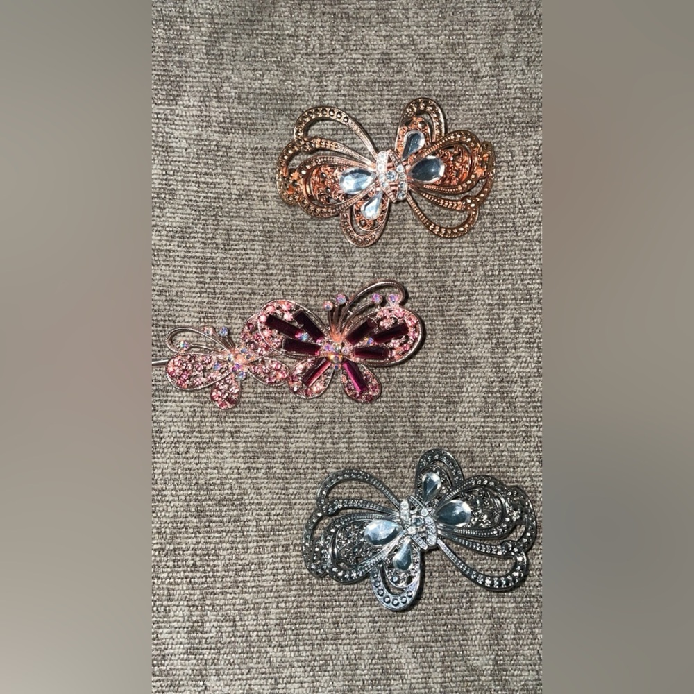 Beautiful hair clips nwot 3 pc set